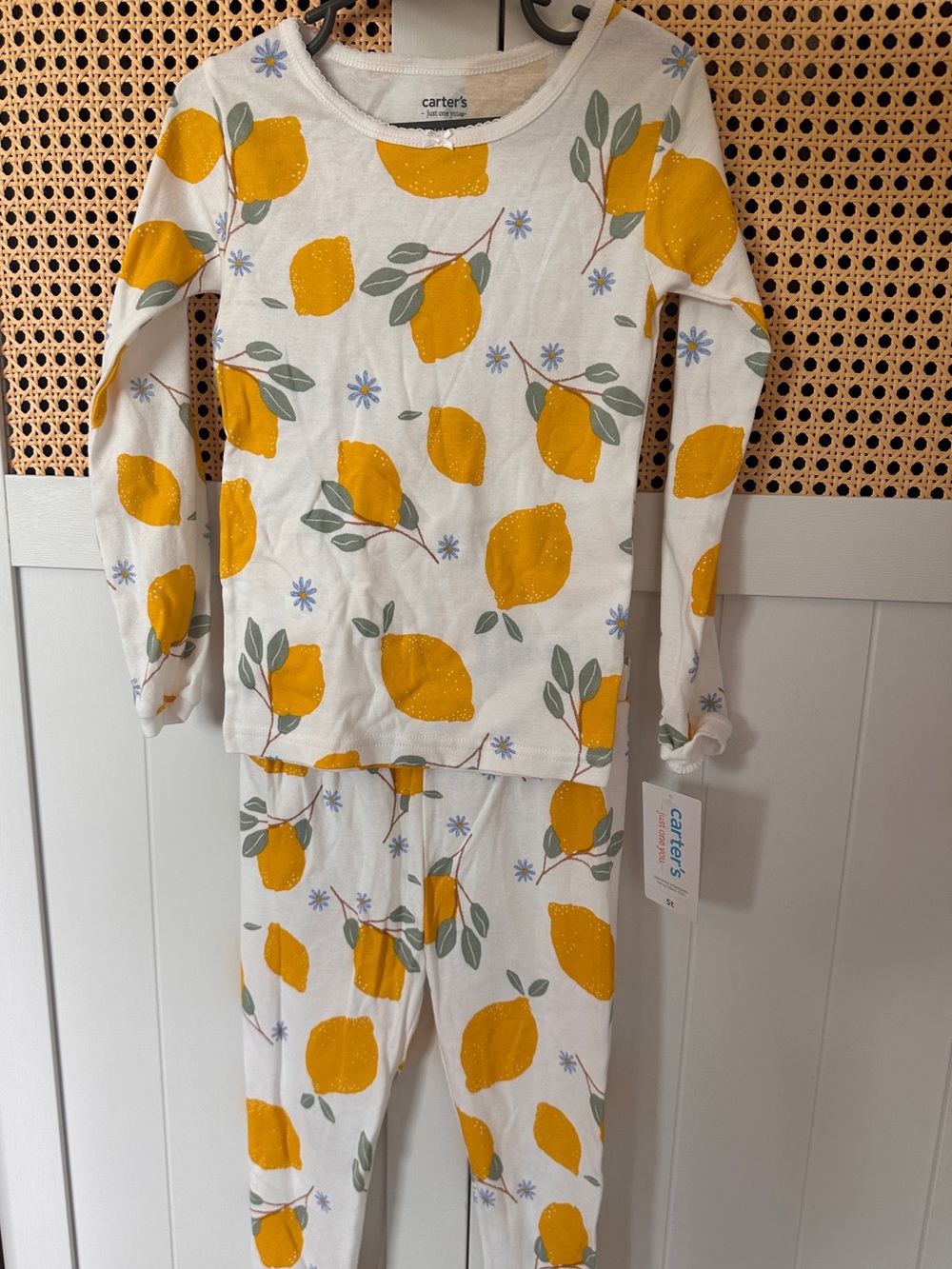 *NWT* Carter's Lemon Pajama Set with Bright White & Yellow Lemon Print